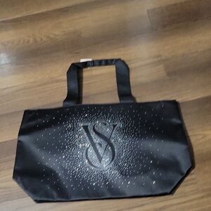 Victoria's Secret Black Tote Bag with Rhinestones